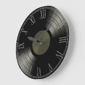 Rock'n'Roll-Vinylrekordalbum Große Wanduhr (Winkel)