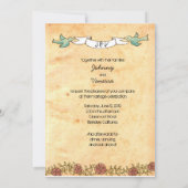 Rock'n'Roll Wedding (Rose) SPANISCH Einladung (Rückseite)