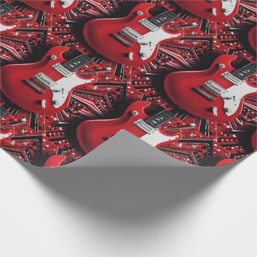 Rock'n'Roll Wrapping Paper Geschenkpapier (Ecke)
