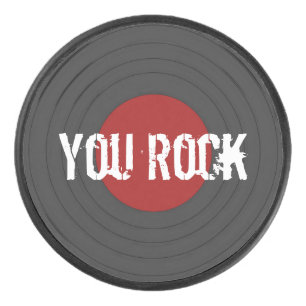Rock'n'Roll YOU ROCK Round Eishockey Puck