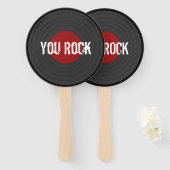 Rock'n'Roll YOU ROCK Round Fächer (Vorne und Hinten)
