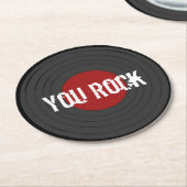 ROCK'N'ROLL YOU ROCK RUNDER PAPPUNTERSETZER (Angewinkelt)