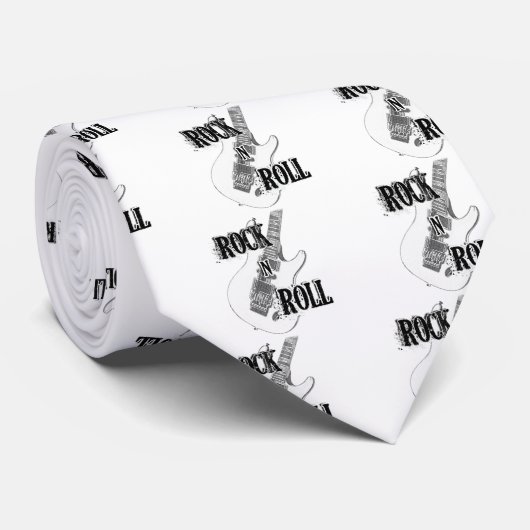 Rock'n'Rollgitarre Krawatte (Gerollt)