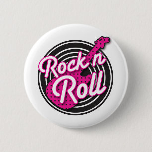 Rock'n'Rollrockabilly Rekordentwurf Button