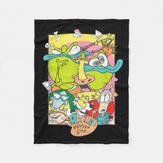 Rockos Modern Life Hilarische Truppe Retro Fleecedecke
