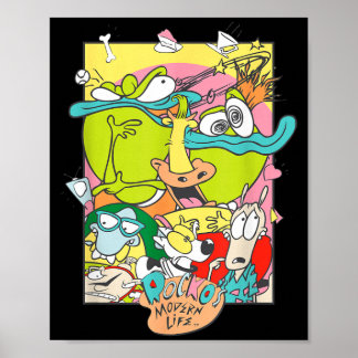 Rockos Modern Life Hilarische Truppe Retro Poster