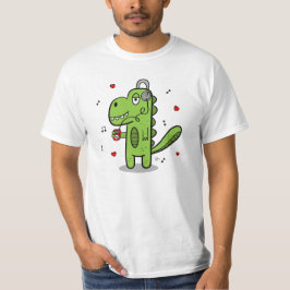 Rockosaur Dinosaurier-grundlegender T - Shirt