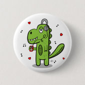 Rockosaur Dinosaurier-Knopf Button (Vorderseite)