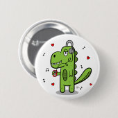 Rockosaur Dinosaurier-Knopf Button (Vorne & Hinten)