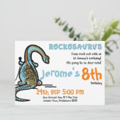 Rockosaurus Dino-Mite Birthday Bash! Einladung (Stehend Vorderseite)