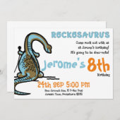 Rockosaurus Dino-Mite Birthday Bash! Einladung (Vorne/Hinten)