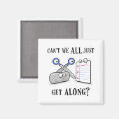 Rockpapier-Schere Magnet (Vorderseite/Rückseite)