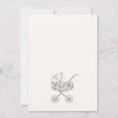 Rockpferd Art Babydusche Einladung (Rückseite)