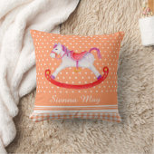 Rockpferd Art Orangenpfirsich Kinderpilz Kissen (Decke)