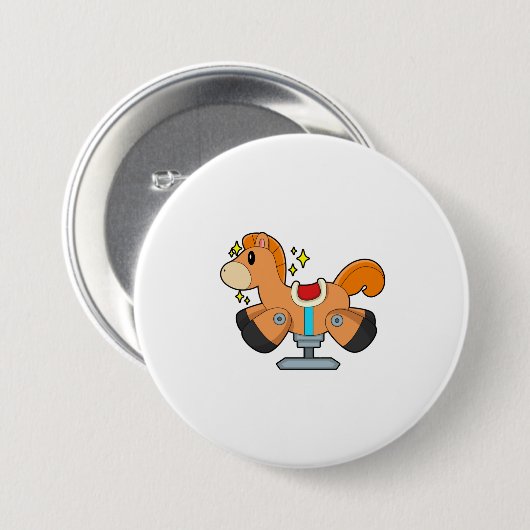Rockpferd Button (Vorne & Hinten)