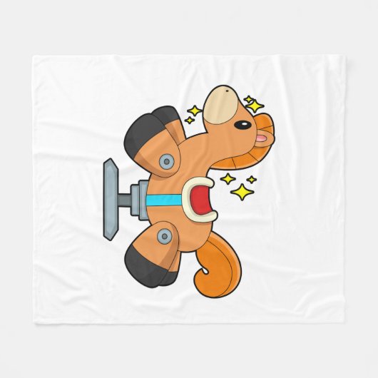 Rockpferd Fleecedecke (Vorderseite (Horizontal))