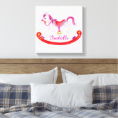 Rockpferd Ihren Namen Kinderzimmer Art hinzufügen Leinwanddruck (Insitu (Schlafzimmer))