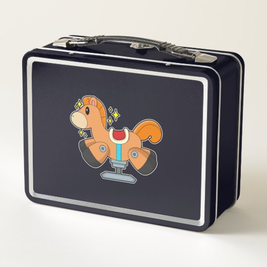 Rockpferd Metall Brotdose (Rückseite)