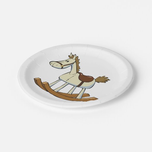 Rockpferd Pappteller (Schrägansicht)