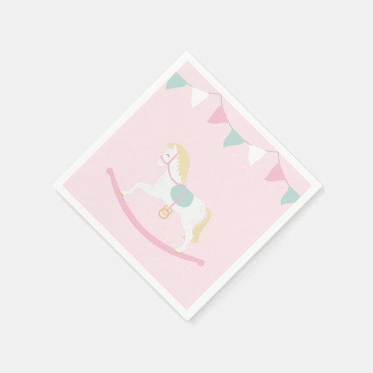 Rockpferd Serviette (Ecke)