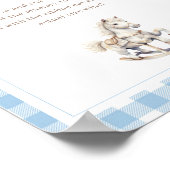 Rockpferd, wie groß ihr Baby Duschspiel Poster (Ecke)