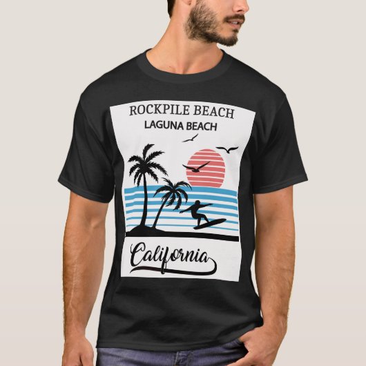 Rockpile Beach Laguna Beach California T-Shirt (Vorderseite)