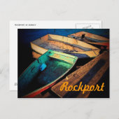 Rockport Boote Postkarte (Vorne/Hinten)