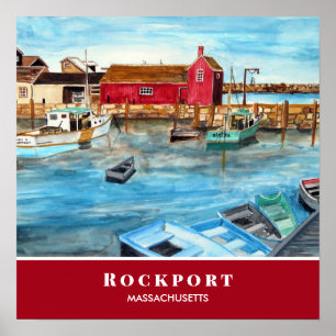 Rockport Hafen Massachusetts New England USA Poster