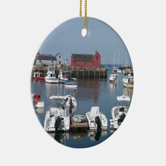 Rockport Harbor Keramik Ornament (Rechts)