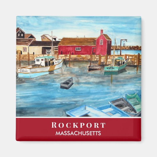 Rockport Harbor Massachusetts New England USA Magnet (Vorne)