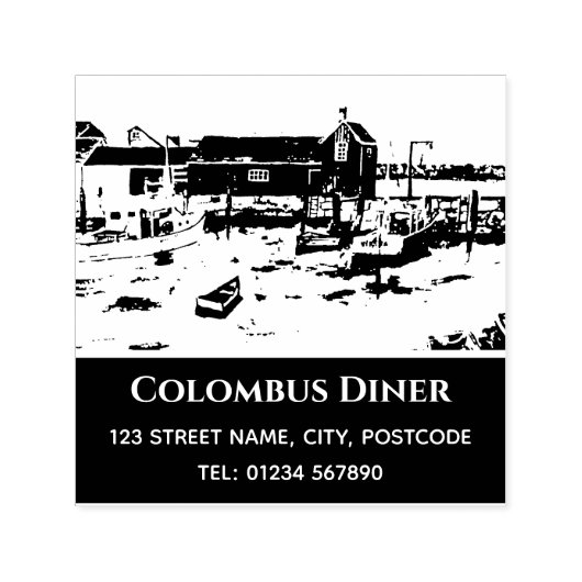 Rockport Harbor Massachusetts New England USA Permastempel (Design)