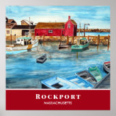 Rockport Harbor Massachusetts New England USA Poster (Vorne)