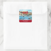 Rockport Harbor Massachusetts New England USA Quadratischer Aufkleber (Tasche)