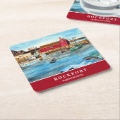 Rockport Harbor Massachusetts New England USA Rechteckiger Pappuntersetzer (angewinkelt)