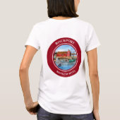 Rockport Harbour Massachusetts New England Malerei T-Shirt (Rückseite)