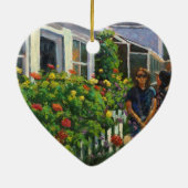 Rockport Massachusetts beeindruckendes Öl Keramik Ornament (Hinten)