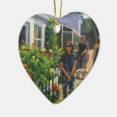 Rockport Massachusetts beeindruckendes Öl Keramik Ornament (Links)