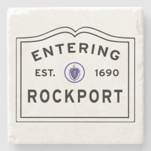 Rockport Massachusetts Einfahrt Steinuntersetzer
