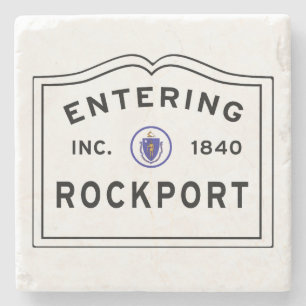 Rockport Massachusetts Einfahrt Steinuntersetzer