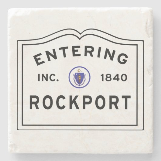 Rockport Massachusetts Einfahrt Steinuntersetzer (Vorderseite)