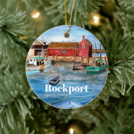 Rockport Massachussetts New England Malerei Keramik Ornament