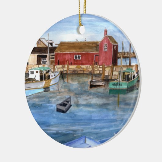 Rockport Massachussetts New England Malerei Keramik Ornament (Links)