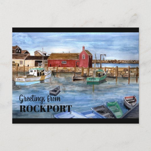 Rockport Massachussetts New England Malerei Postkarte (Vorderseite)