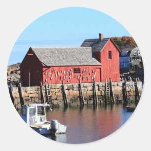 Rockport Motif Nummer 1 Runder Aufkleber