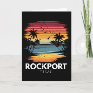 Rockport Strand Texas Surfbrett Surfen Vintage Karte
