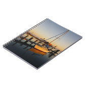 Rockport, Texas Hafen bei Sonnenuntergang Notizblock (Linke Seite)