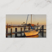 Rockport, Texas Hafen bei Sonnenuntergang Visitenkarte (Rückseite)