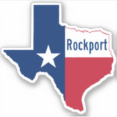 Rockport-TX-Flag Aufkleber (Vorderseite)