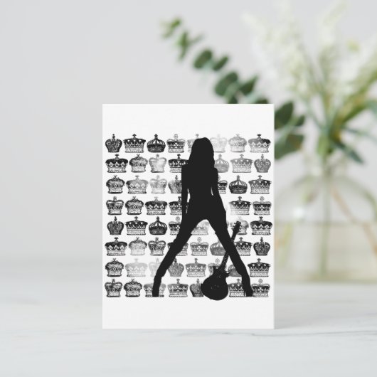 ROCKPRINZESS POSTKARTE (Stehend Vorderseite)