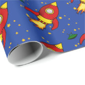 Rockrot-gelbes Glossy-Wrapping Paper 30"x6' Geschenkpapier (Rolleneckpunkt)